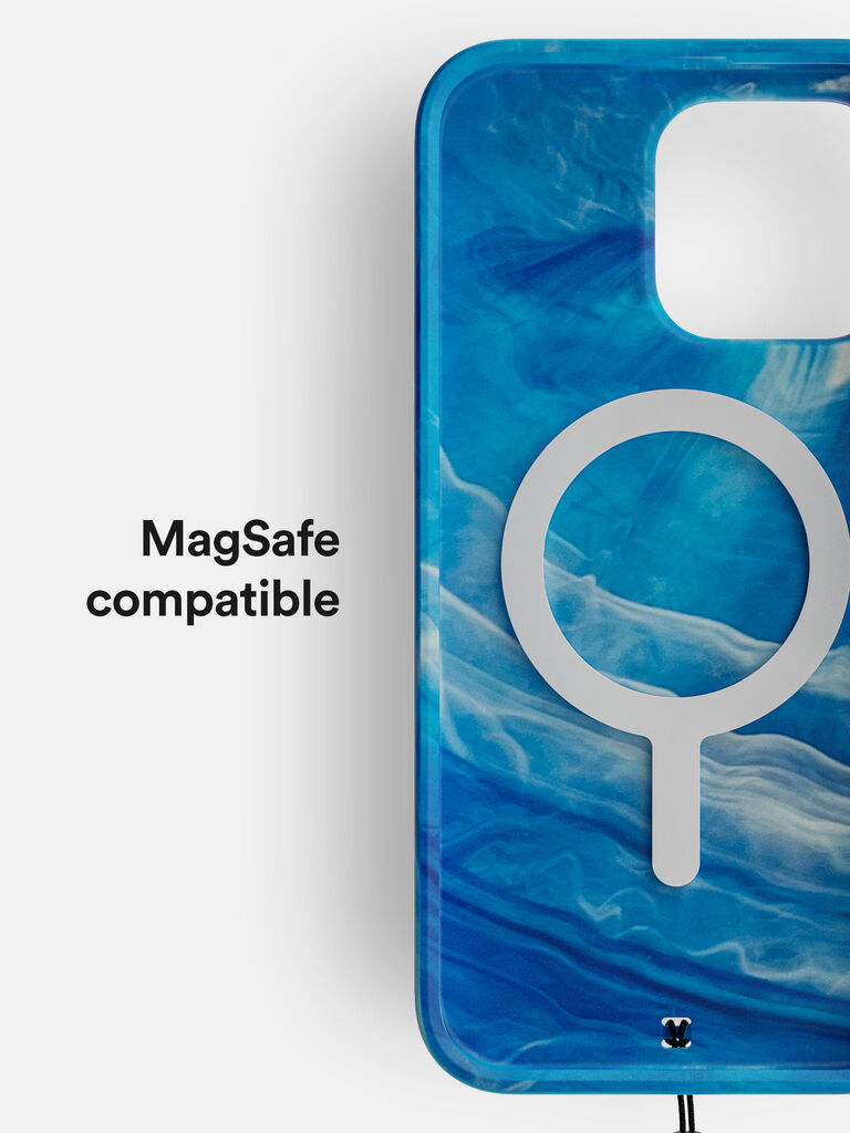 Carve Marble (Blue/White) Case with MagSafe for iPhone 15 Pro Max, , large